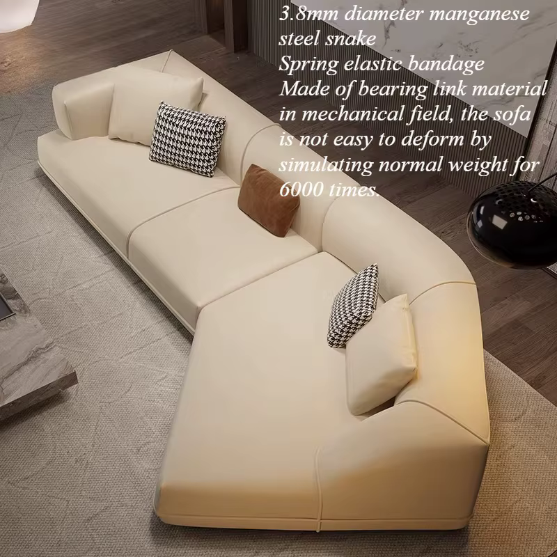 Canapé de salon en tissu moelleux de luxe nordique pour adultes