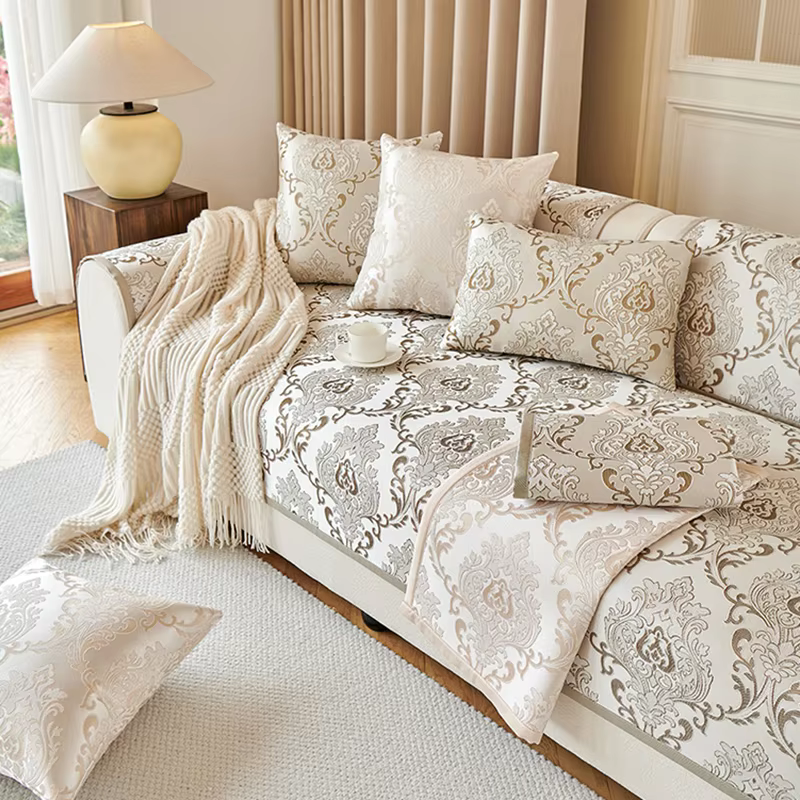Housse de canapé jacquard exquise antidérapante
