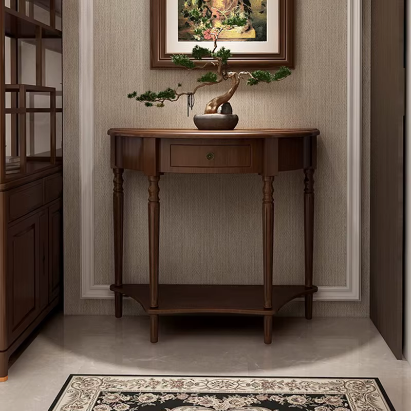 Table Console classique rustique avec tiroirs