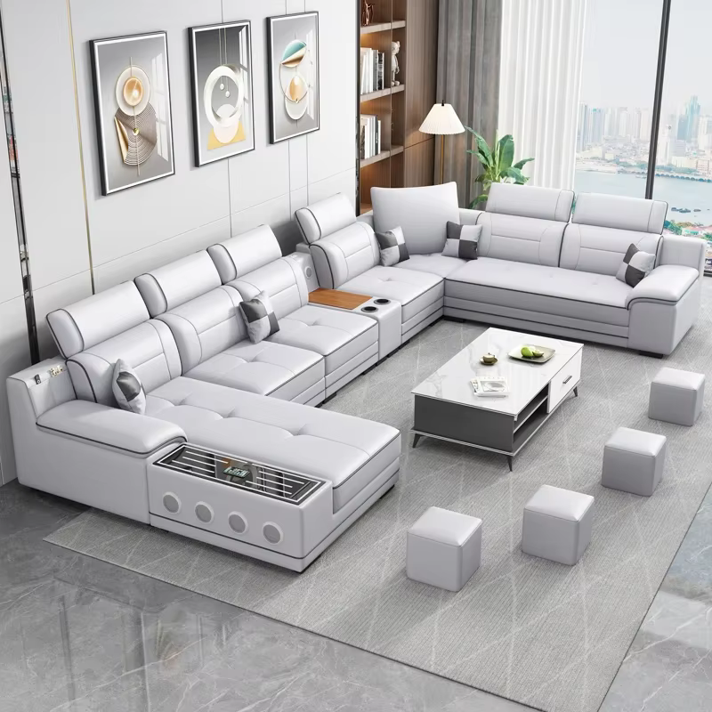 Plais canapé moderne Ajustable luxe sectionnel multifonctionnel inclinable
