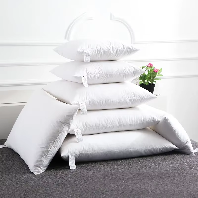 30*50/40*40/45*45/50*50/40*60/50*70cm 100% coton duvet d'oie reine roi plume chaise canapé dos coussin lit oreiller