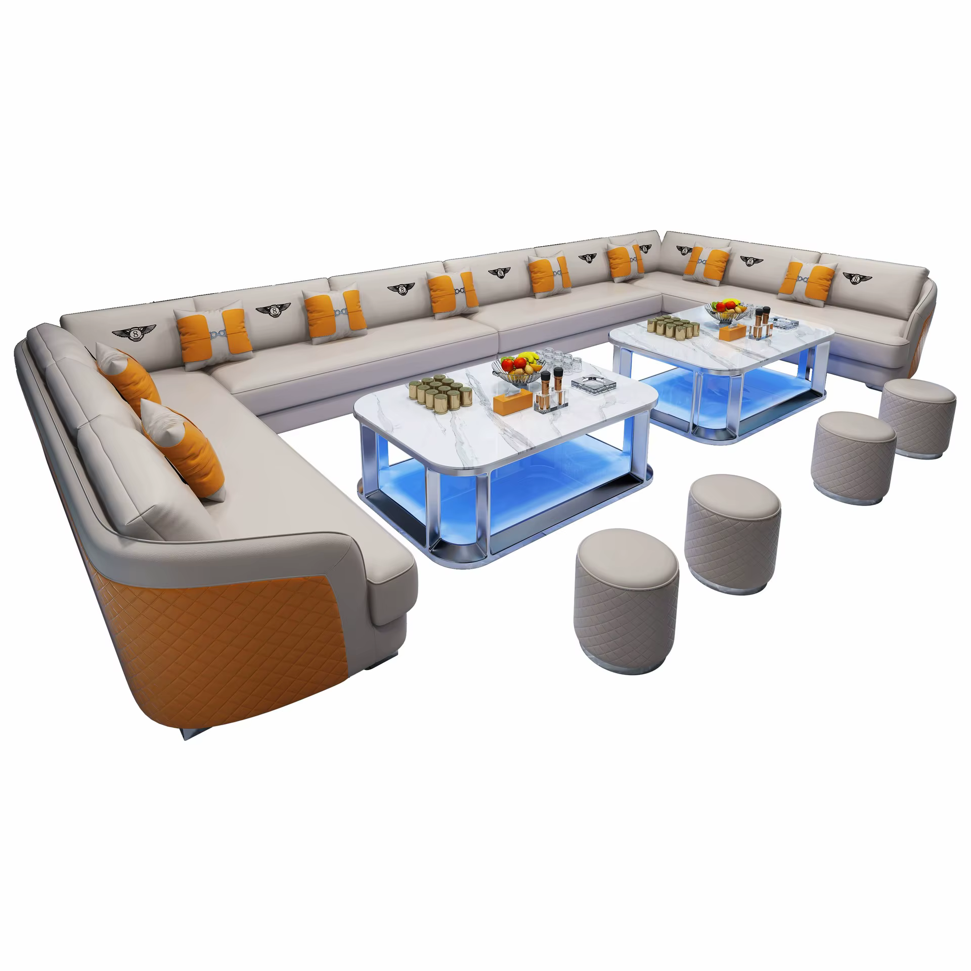 KTV table basse en forme de U canapé