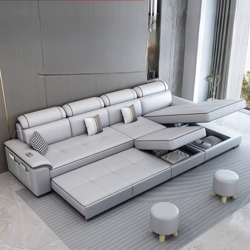 Canapé Double Design en cuir véritable