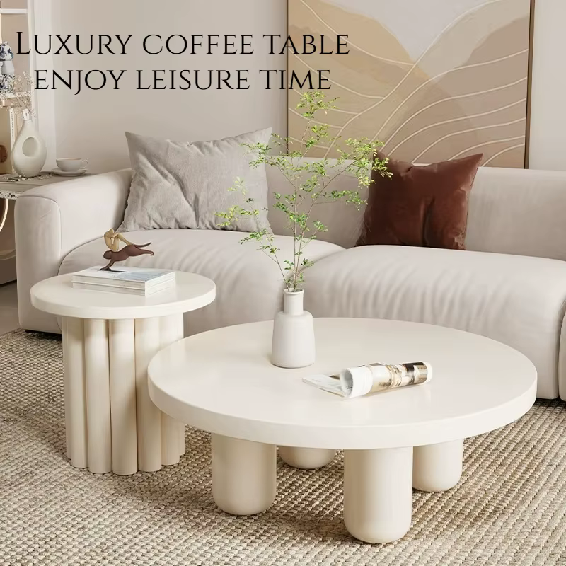Table basse ronde moderne pour appartement, table d'appoint, meubles de salon
