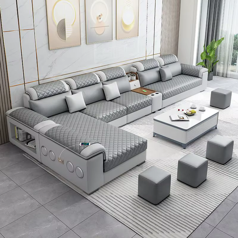 Salon rangement canapé adultes multifonctionnel appartement bras