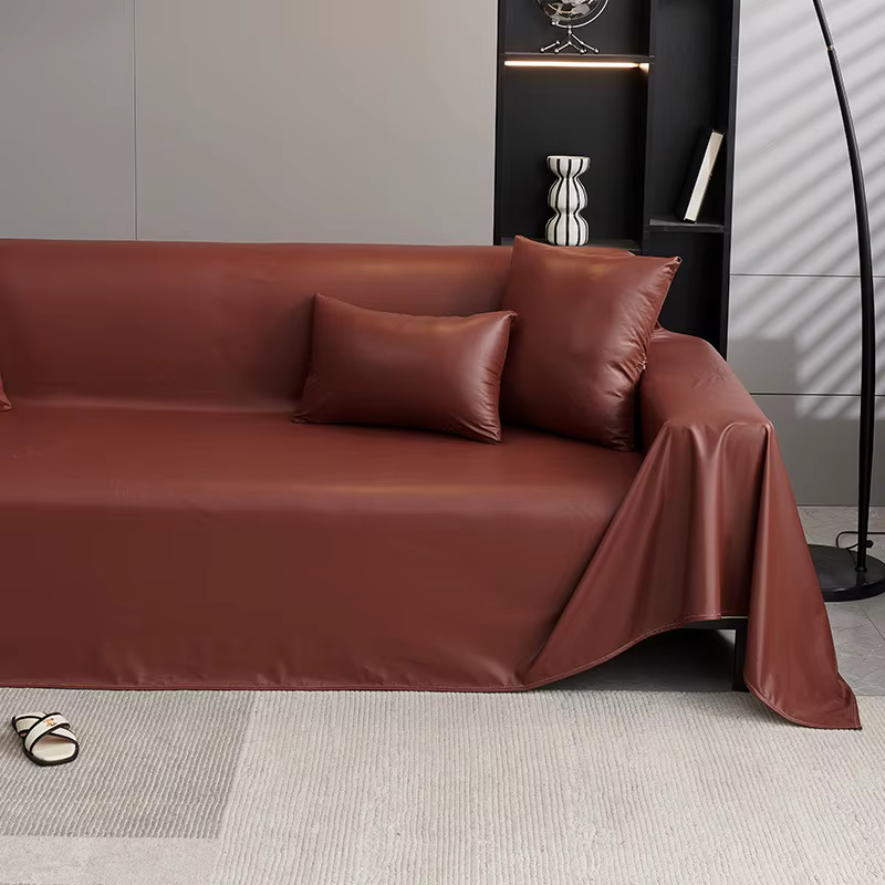 Housse de canapé imperméable en fausse peau de mouton