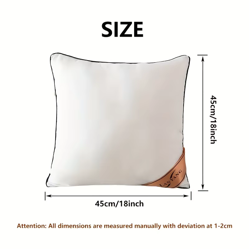 Coussin de canapé de luxe blanc pur de haute qualité 45*45cm