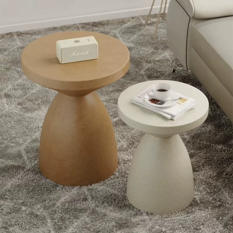 Table d'appoint ronde moderne de luxe en magnésium pour salon