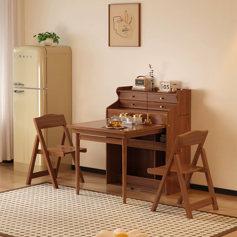 Tables à manger rétro extensibles avec rangement