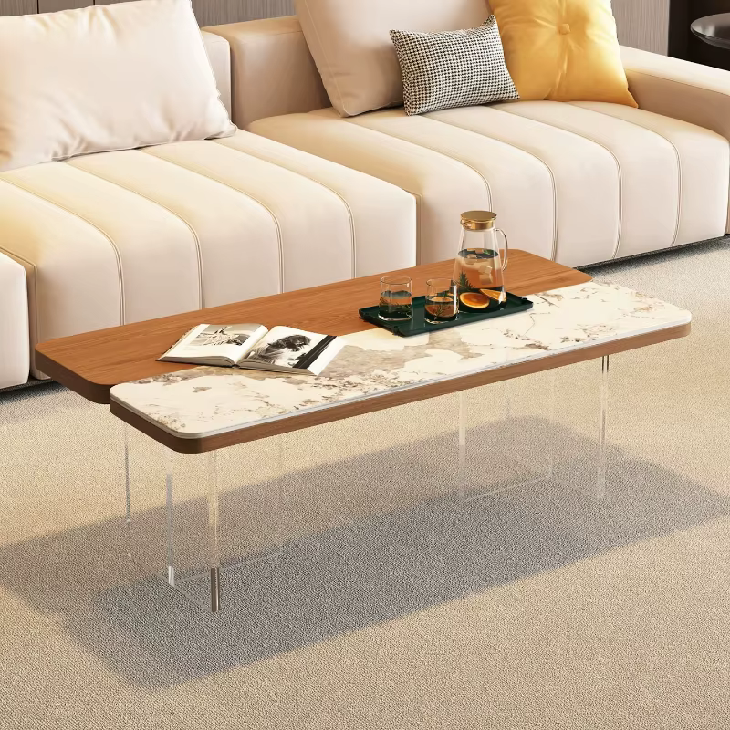 Table d'appoint moderne en acrylique pour salon