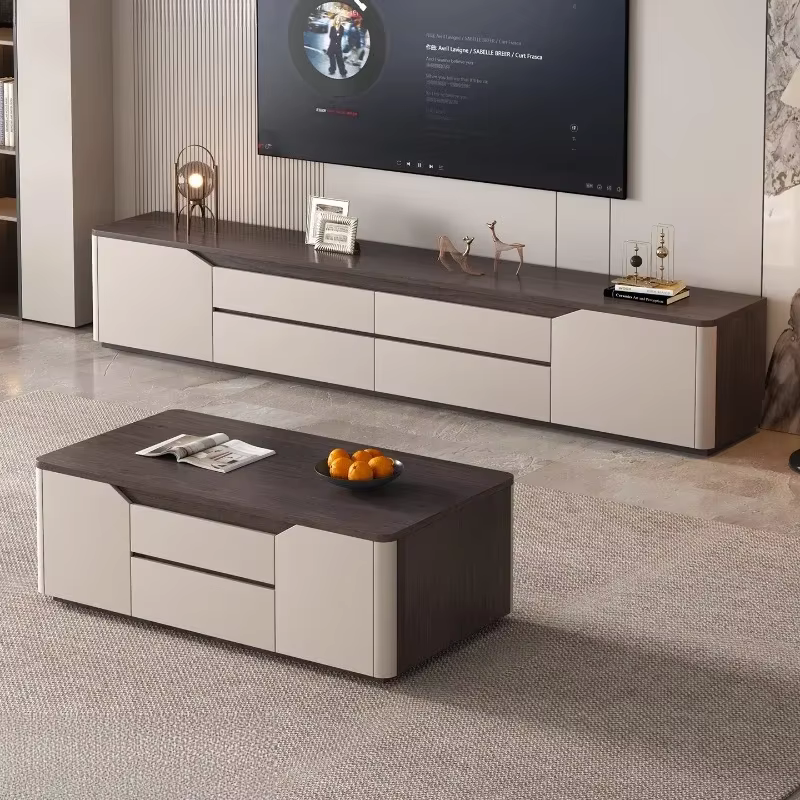 Meuble TV de salon de style Mid-Century Modern