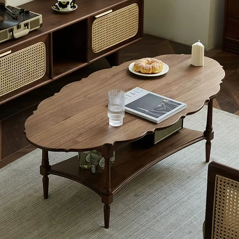 Tables basses classiques européennes Vintage à la mode multifonction rangement