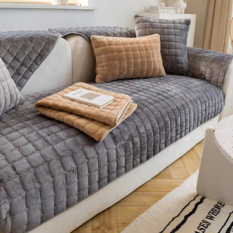 Coussin de canapé en velours épais et chaud