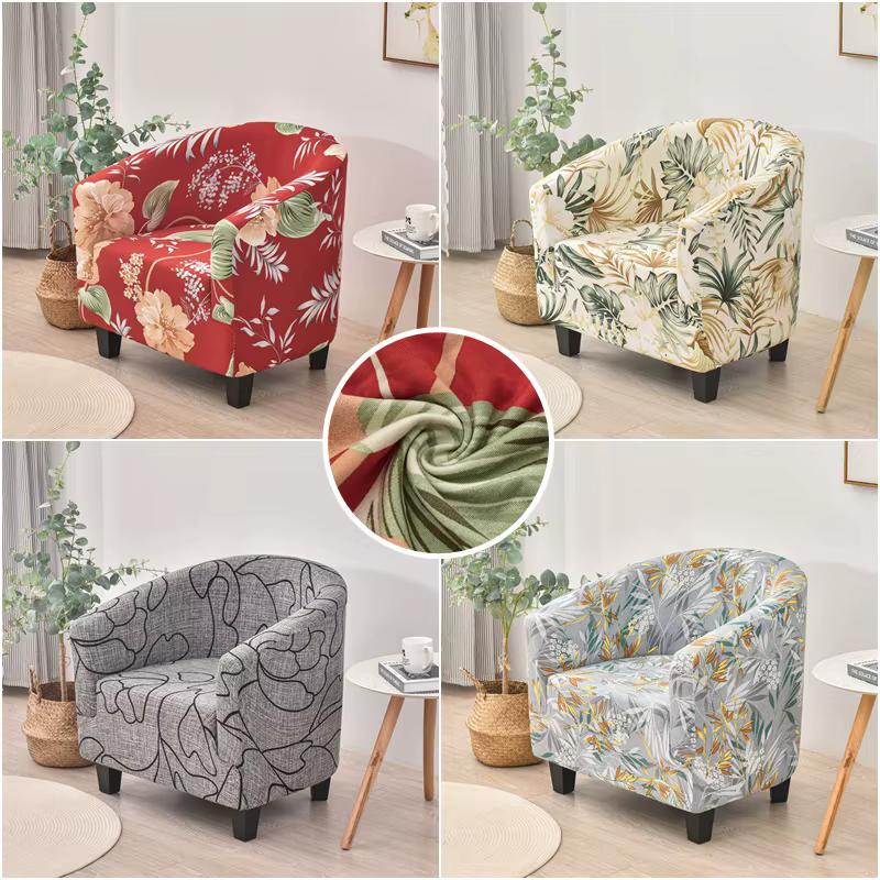 Housse de chaise de baignoire à imprimé Floral