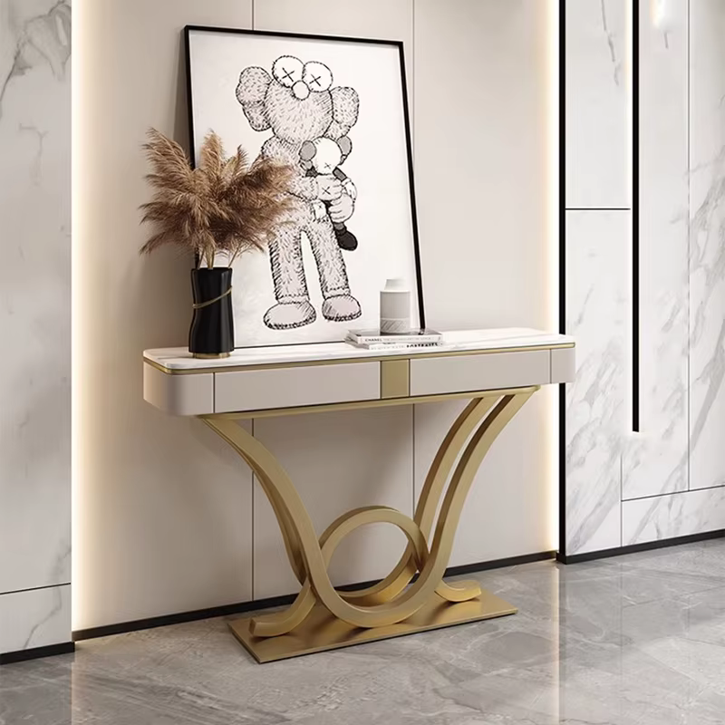 Tables consoles de luxe uniques au design moderne avec tiroirs