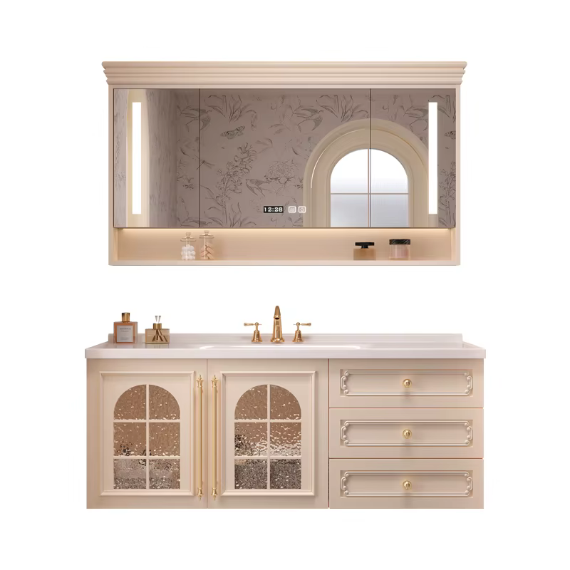 Tiroirs de rangement armoire de salle de bain diviseurs intérieurs miroir blanc armoire de salle de bain étagères moderne Badkamer Meubel accessoires
