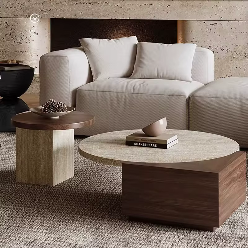 Wabi Sabi ensembles Table Basse ronde beauté Design Unique
