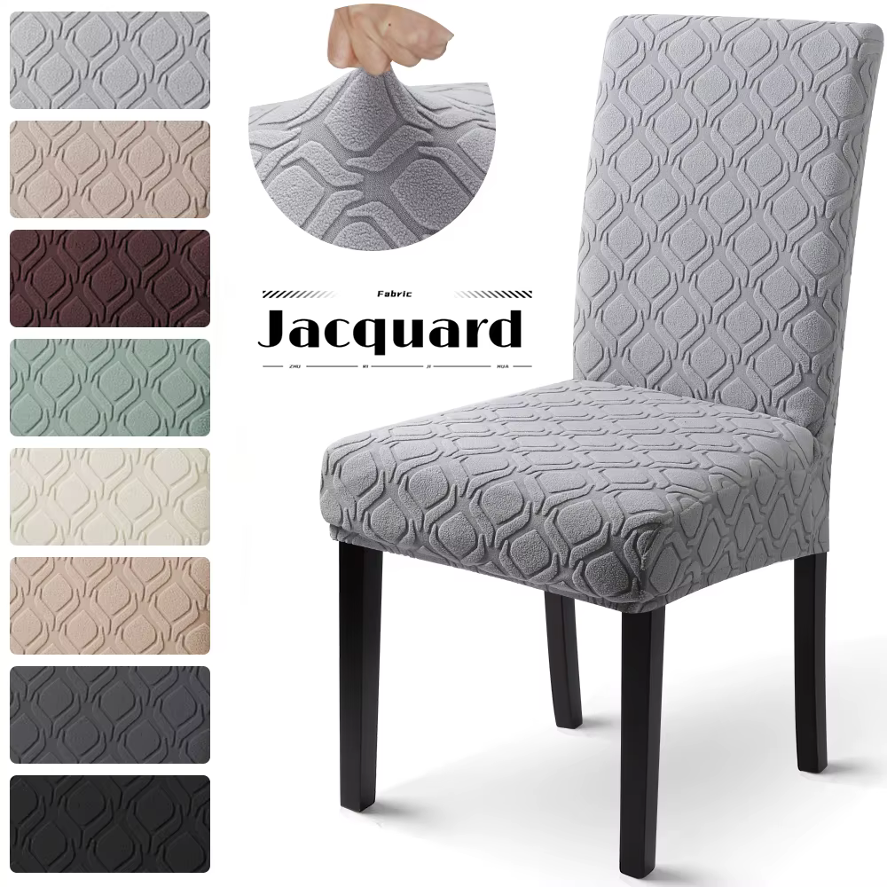 Housses de chaise en Jacquard pour salle à manger et salon