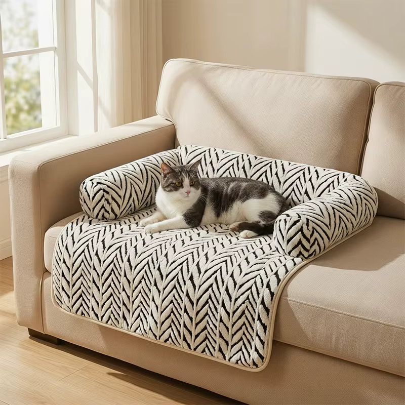 Tapis de canapé pour animaux de compagnie avec rebords latéraux