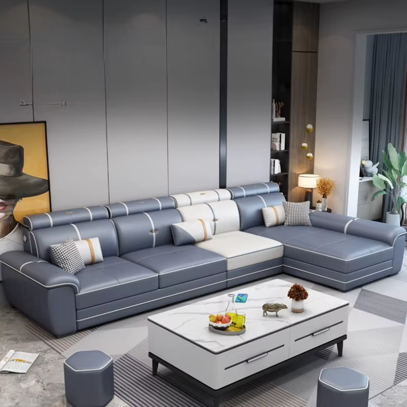 Canapés confortables italiens adultes sol concepteur canapé moderne salon cuir Articulos Para El Hogar accessoires pour la maison