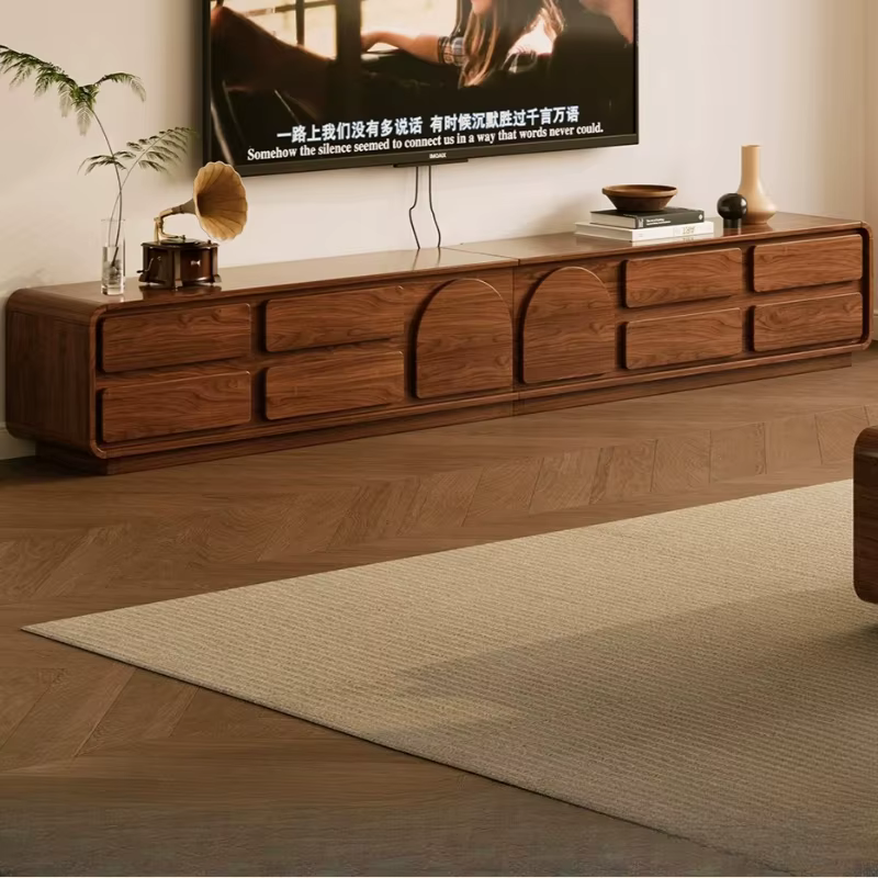 Meuble TV de luxe en forme de café avec tiroirs
