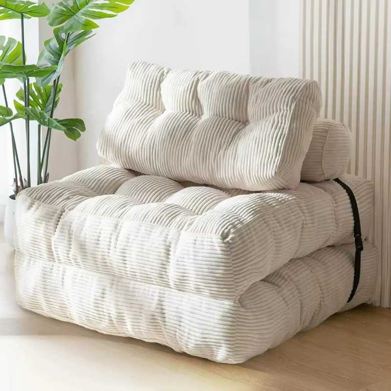 Canapé modulaire d'angle pliable en tissu